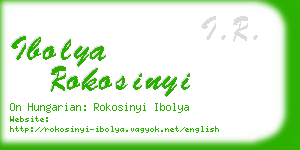 ibolya rokosinyi business card